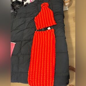 Vibrant Orange Women's Skirt